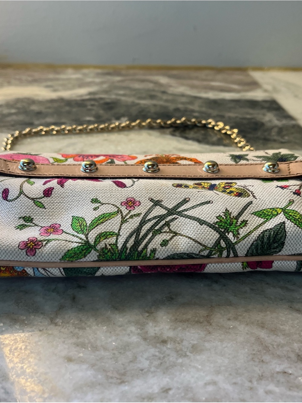 Gucci FLORA Horsebit Gold Chain Evening purse MINT - RARE / TOM FORD ERA - Picture 8 of 15